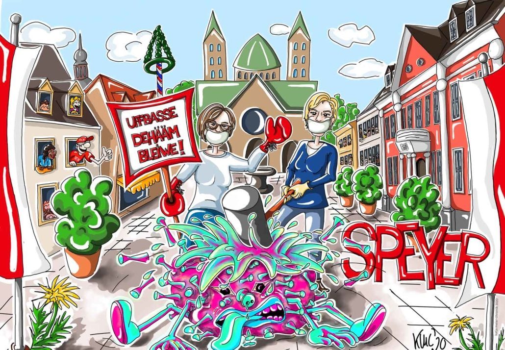 Speyer Corona Illustration zur Aufmuterung im Lockdown