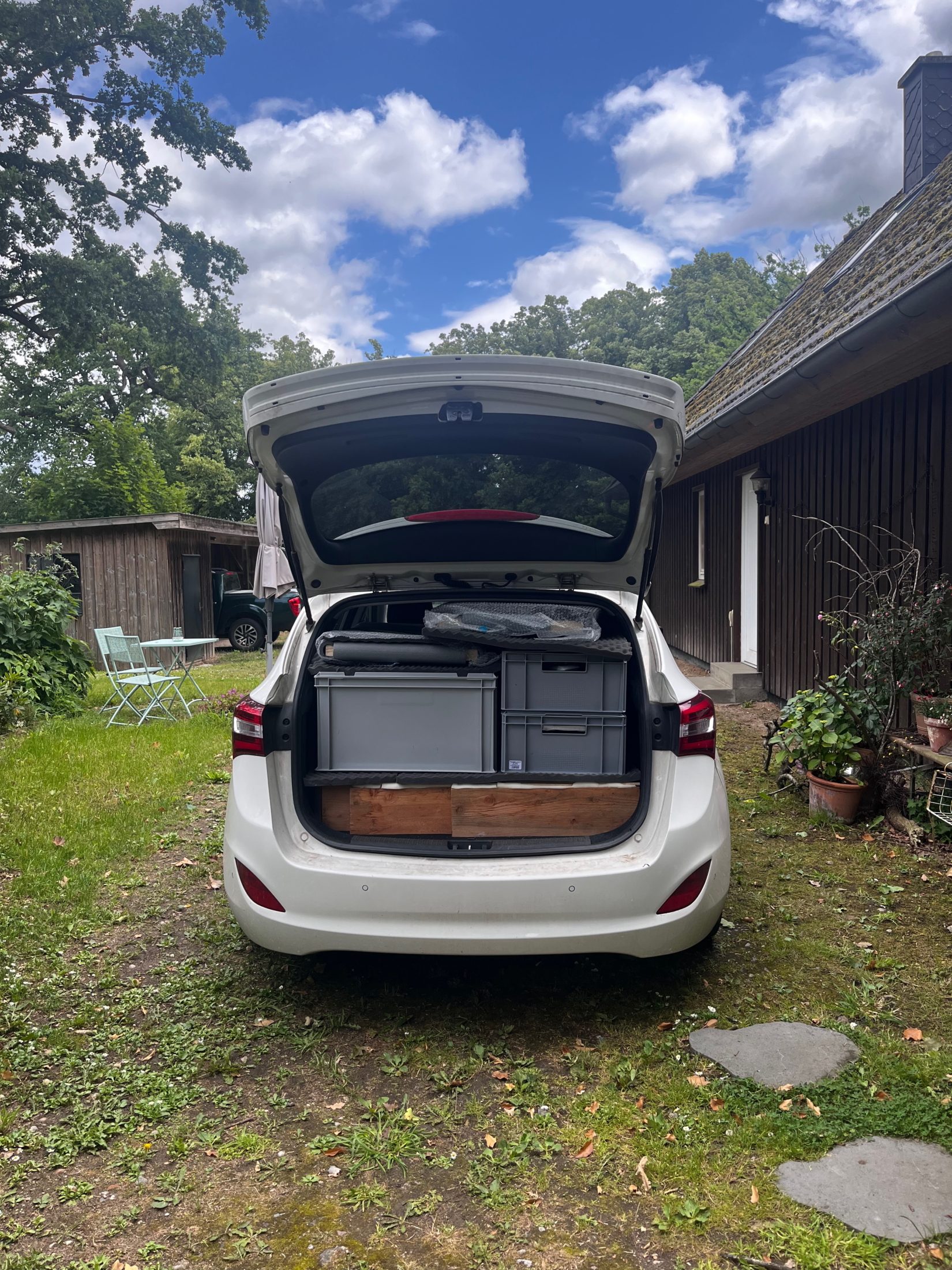 Das Auto ist feritg gepackt